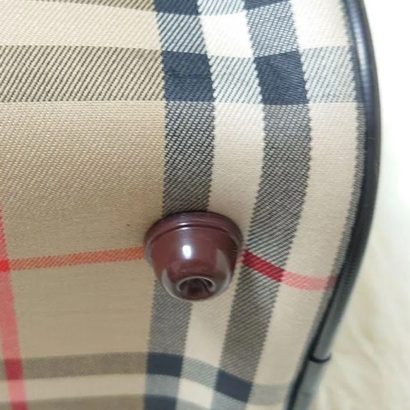Authentic Burberry Plaid Nova Check Boston Bag w/ Dustbag - Picture 9 of 12